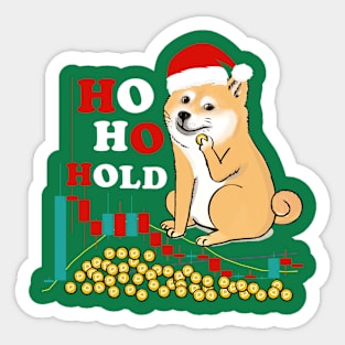 Ho Ho Hold -Shiba inu Dog Coin Xmas Sticker